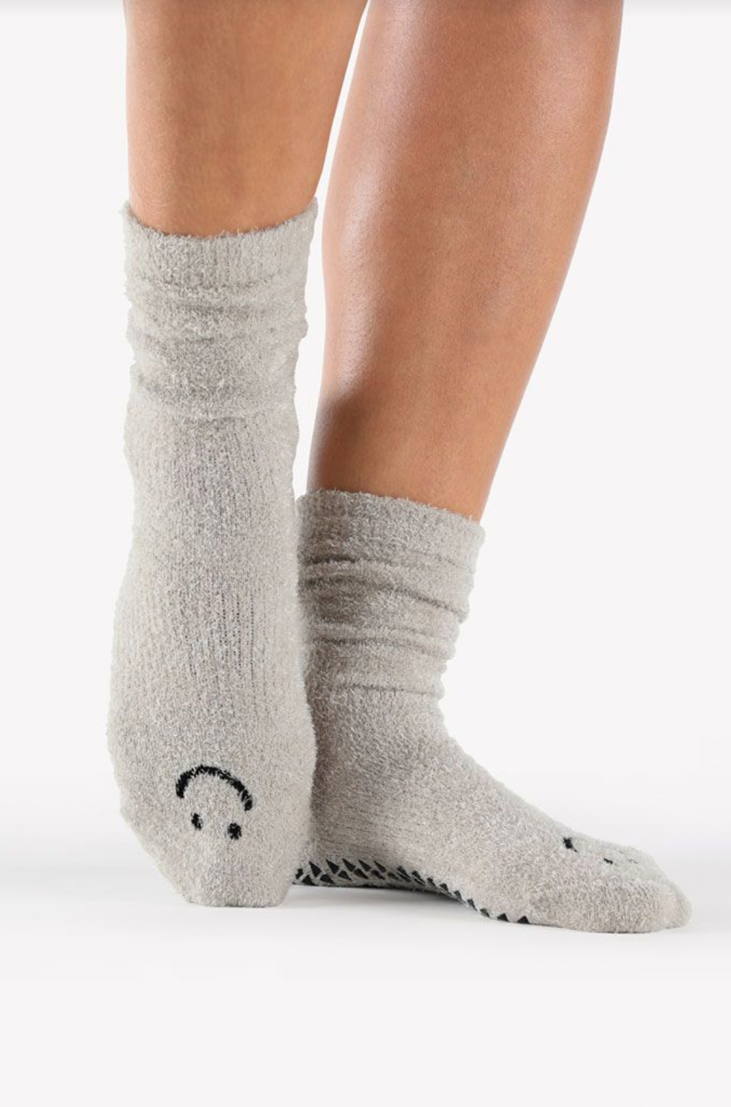 Grip Sock - Happy Cloud Crew Heather Grey