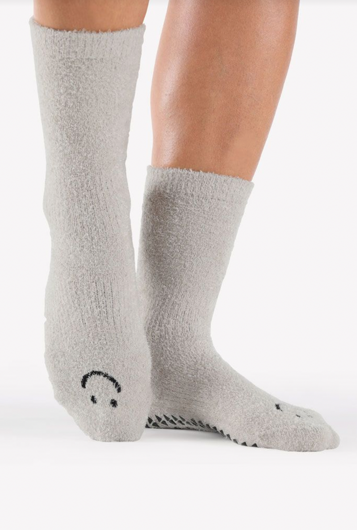 Grip Sock - Happy Cloud Crew Heather Grey