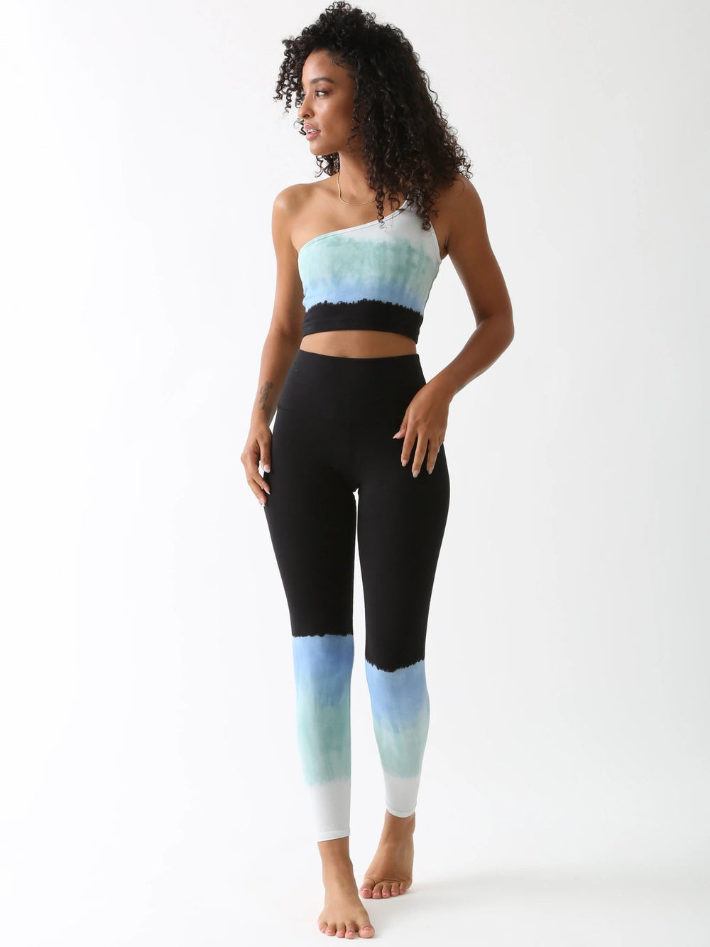 Electric & Rose Leggings Sunset Leggings - Onyx / Periwinkle / Seafoam