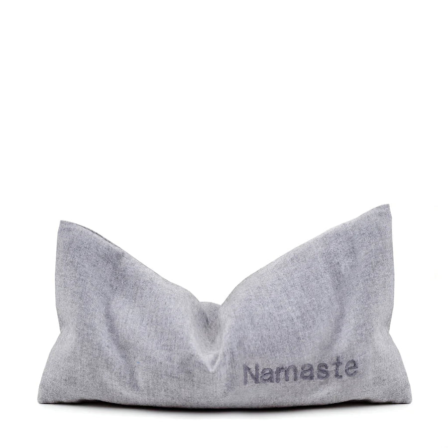 Spritz Wellness Yoga Pro Aromatherapy Eye Pillow - Soft Plain Grey Namaste